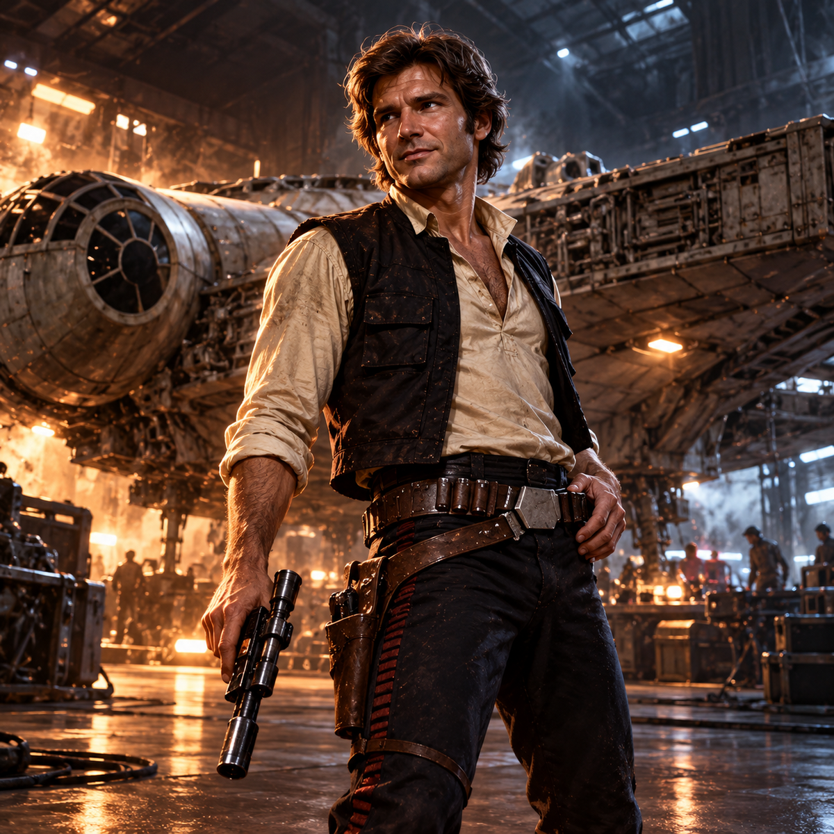 Cover illustration for Harrison Ford in Star Wars: The Legacy of Han Solo